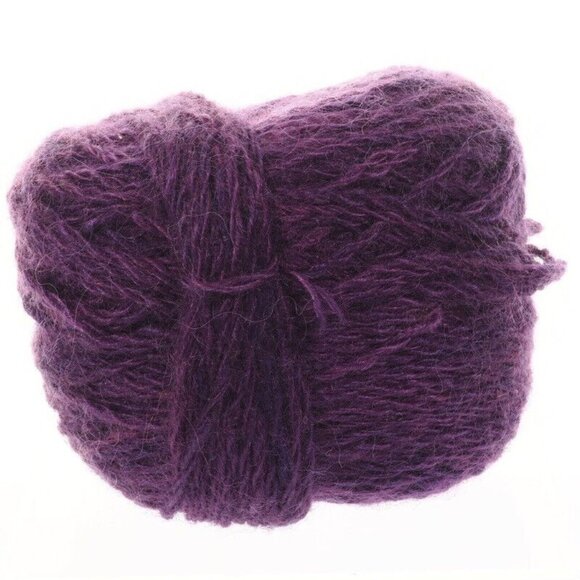 Yarn Wool Silk Angora Blend Purple Bouncy Soft approx 220 yds 3.8 oz - Picture 3 of 4